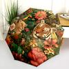 Tiger Parrot  Pattern, Automatic Folding Umbrella, Portable and Foldable Design, 8 Ribs, a Christmas or Birthday Gift.