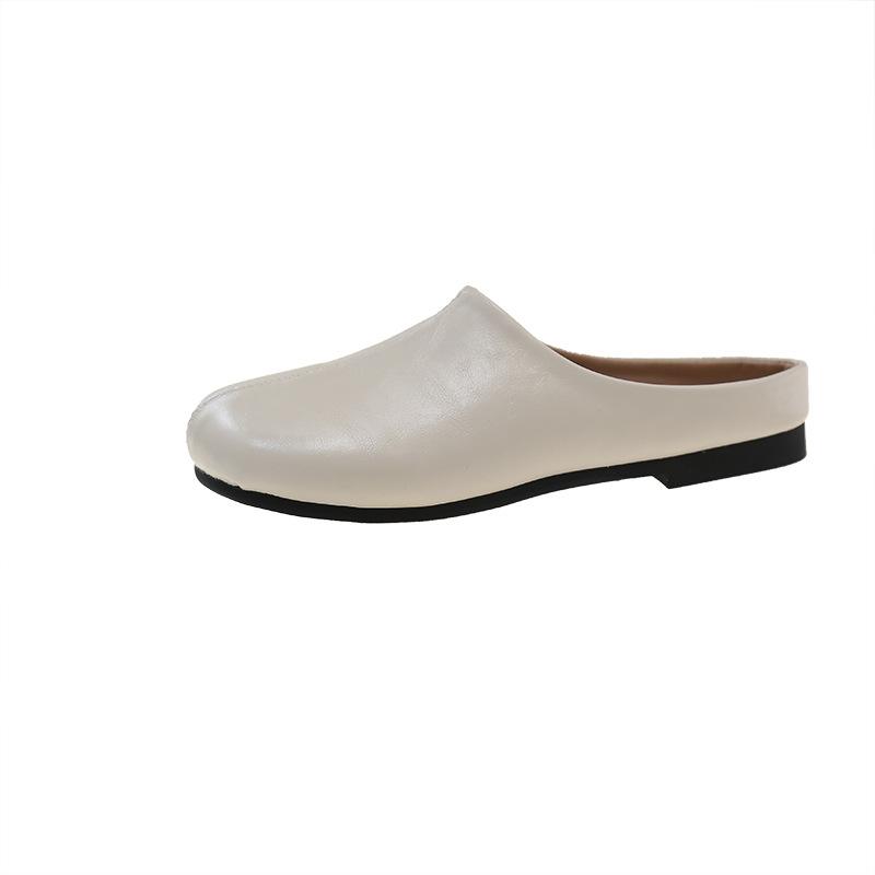 Wear the New Lazy Loafer Single Shoes Women's Shoes 2025 New Autumn One-pedal Bag Head and Half Slippers