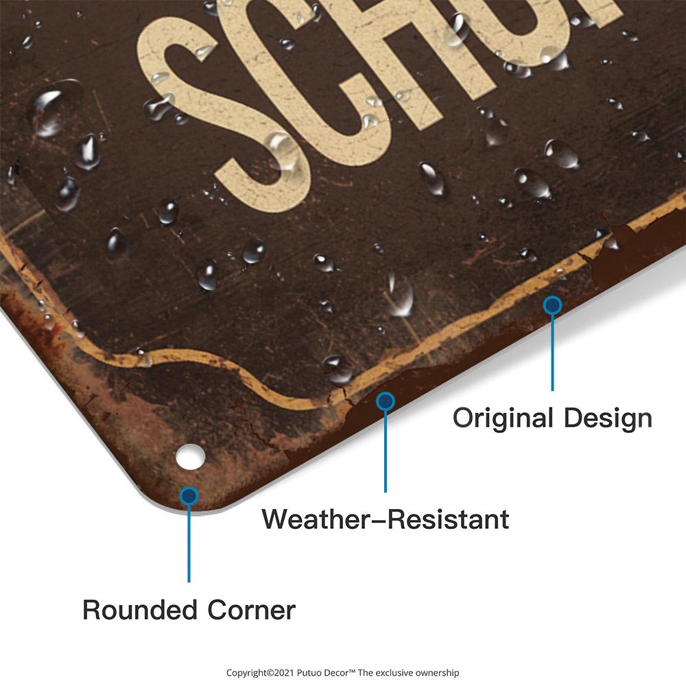 Vintage German Quote Metal Tin Sign - "Nein, ich habe keine Besucher: Das sind alle meine Schuhe!" - Funny Wall Art Home Decor