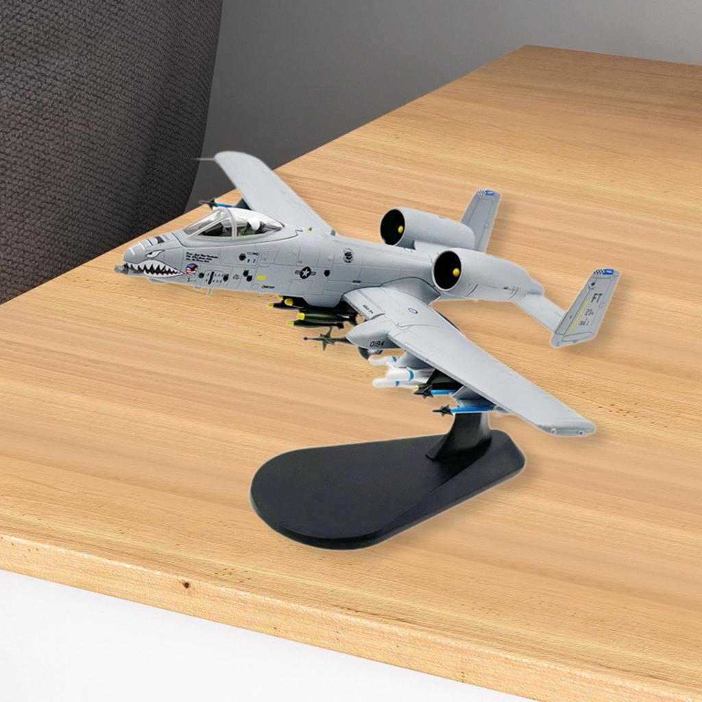 1:100 A-10A Plane Model Aircraft Simulation Display Stand Metal Alloy Fighter Realistic