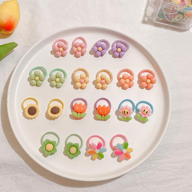 10-30PCS/Set, Cute Cartoon Animals, Hair Bands, Girls, Elastic Rubber Band, Headwear, Hair Accessories