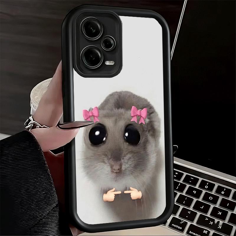 Phone Case for Xiaomi Redmi Note 15 14 13 Pro Plus Funny Sad Hamster Meme Shell 12S 11 11S 11T 5G 14S Soft Silicone Funda