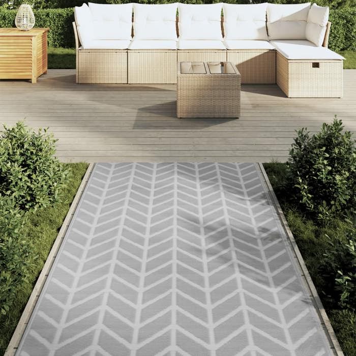 VidaXL Tapis d'extérieur ARAKIL Gris 120x180 cm PP 368542