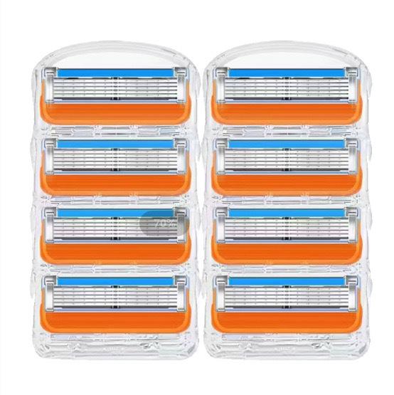 Rasage Lames de Rasoir pour Fusion 5 Titulaire Têtes De Rechange Visage Rasoir Cassettes 5 Couches Lame En Acier Inoxydable Pour Hommes