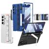 Luxury Hinge Protect Wristband Strap Full Body Pen Slot Stand Case for Samsung Galaxy Z Fold7 With Screen Glass Film +Stylus Pen
