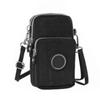 Bolso de hombro para teléfono para mujer, impermeable, de nailon, minibolso tipo billetera para teléfono móvil con hombro ajustable