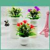 Realistic Faux Orchid Plants With Square Plastic Pots For Party And Hotel Interior Decor