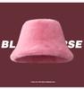 Imitation Fox Hair Plush Hat Female Winter Face Small Thickened Warm Bucket Hat Big Head Circumference Cold Basin Hat