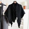 Solid Color Women Scarf Wool Blend Wool Bandana Fashion Triangle Scarf  Autumn Winter