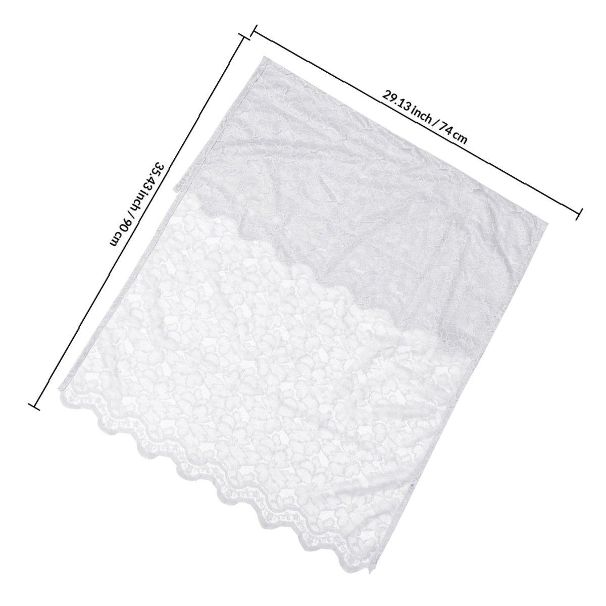 Window Short Curtain Half Length Lace Curtain for Bedroom Decorative Sheer Panel Blackout Privacy Drape Lightweight Elegant белый