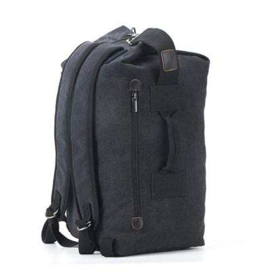 [Nexxxly] Nexley Large Opening Backpack, Simple Military Style, Outdoor, High Capacity, Travel, Hiking, Fits Full Face Helmet (Black)