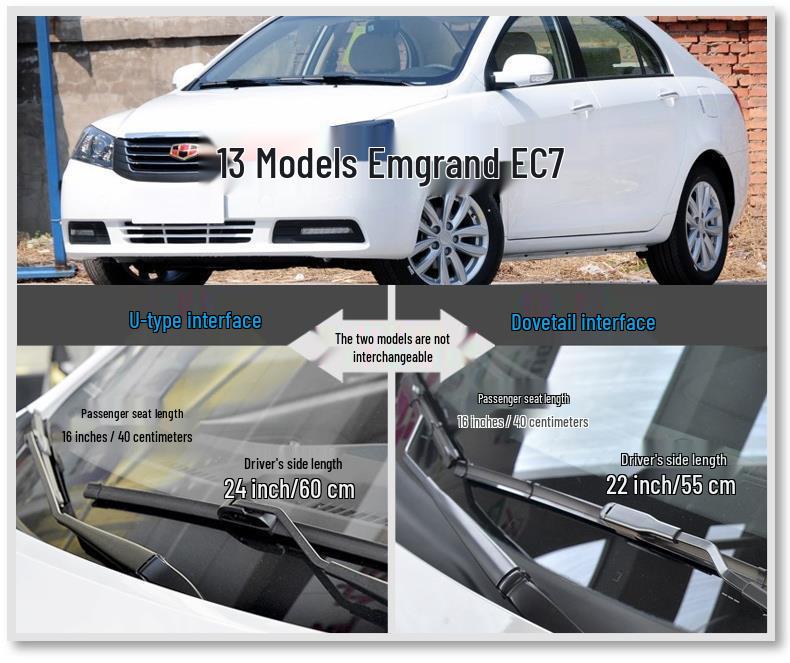 Kompatibler Scheibenwischer für Geely Emgrand EC7 (Modelle 09-17) Heckflügel & EC718