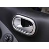 2PCS Inner Door Bowl Fit For Benz Smart Fortwo 2015- Silver Steel Cover Trim
