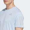 Adidas T Shirts Men's Light Blue Crew Neck Moderate Straight Fit IC7630