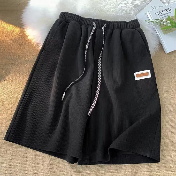 Ice Silk Shorts for Men and Women Thin Summer New Style Hong Kong Style Loose Five-point Wide-leg Pants