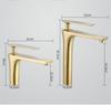 Tuqiu Bathroom Faucet Brushed Gold Brass Bathroom Basin Faucet Cold And Hot Water Mixer Sink Tap Deck Mounted Black/ChromeTap