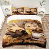 Feline Guide Bedding Set Personalized Washable Custom 3Pcs Duvet Cover Pillowcases Soft Microfiber Home Bedroom Gift