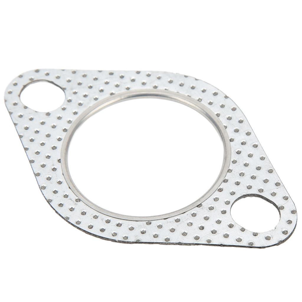 1.75in Exhaust Pipe Flange Gasket 2 Bolts Perforated Steel Universal for Turbo Elbows Down Pipes