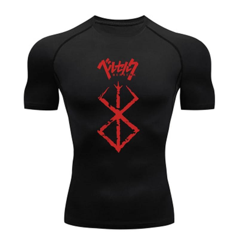Sportswear for Men Gym Anime Berserker Men's Compression T-shirt Sports Tights Fitness Long Sleeve Running Training Sportswear