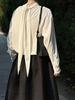 Lu Xi Yamamoto Feng Women's High-Waisted Drape Tie-Up Wide-Leg Pants - Early Spring Casual Style (Size 26)