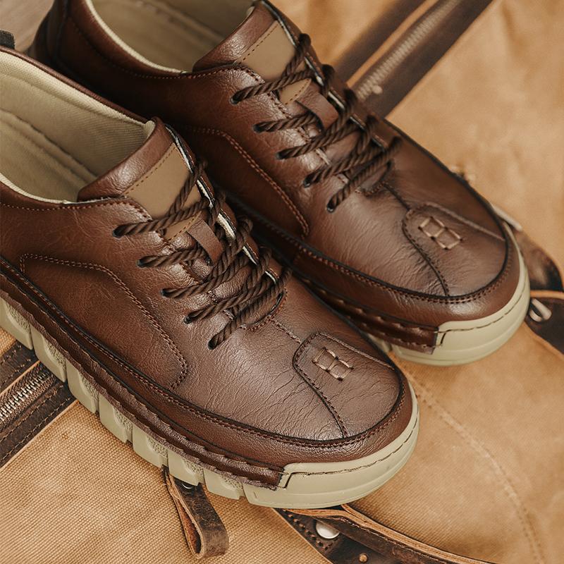 39-47 Men's Leather Casual Shoes Men's Ankle Boots Handmade Casual Shoes