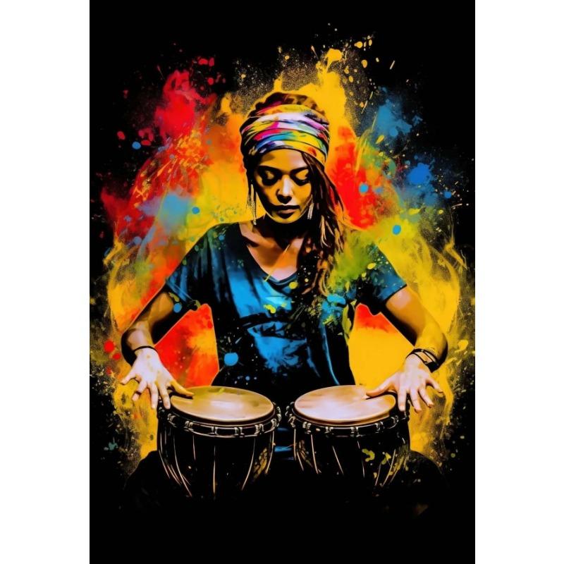 

Красочный музыкальный инструмент постер африканский барабан волынка электрогитара постер холст картина настенное искусство картина домашний декор 21cm×30cm NoFrame