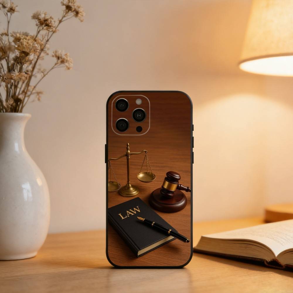 Law Lawyer Judge Justice  Phone Case For iPhone 17,16,15,14,13,12,11 Plus,Pro Max,XS,Soft Silicone Black Cover