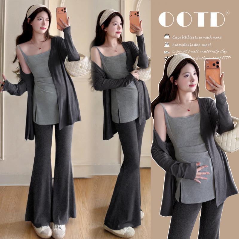 2026 Spring/Summer Maternity Knit Slimming 3-Piece Set M
