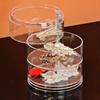 Multi-layer Transparent Rotating Jewelry Storage Box Jewelry Storage Box Hair Rope Hair Ring Hairpin Jewelry Display Stand