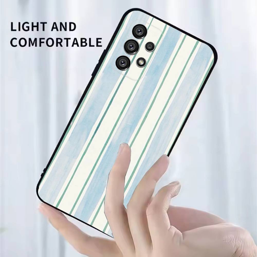 Colorful Striped Minimalist INS Couple Phone Case for Samsung Galaxy A73 A23A53 A33 A14 A24 A13 A72 A22 A52 5G A32 A54 A34
