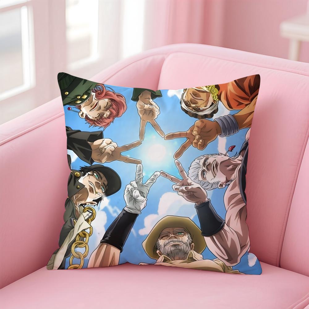 JJoJos Bizarre Adventure Cushion Cover Pillow Case Soft Friendly Fabric  Concealed Zipper