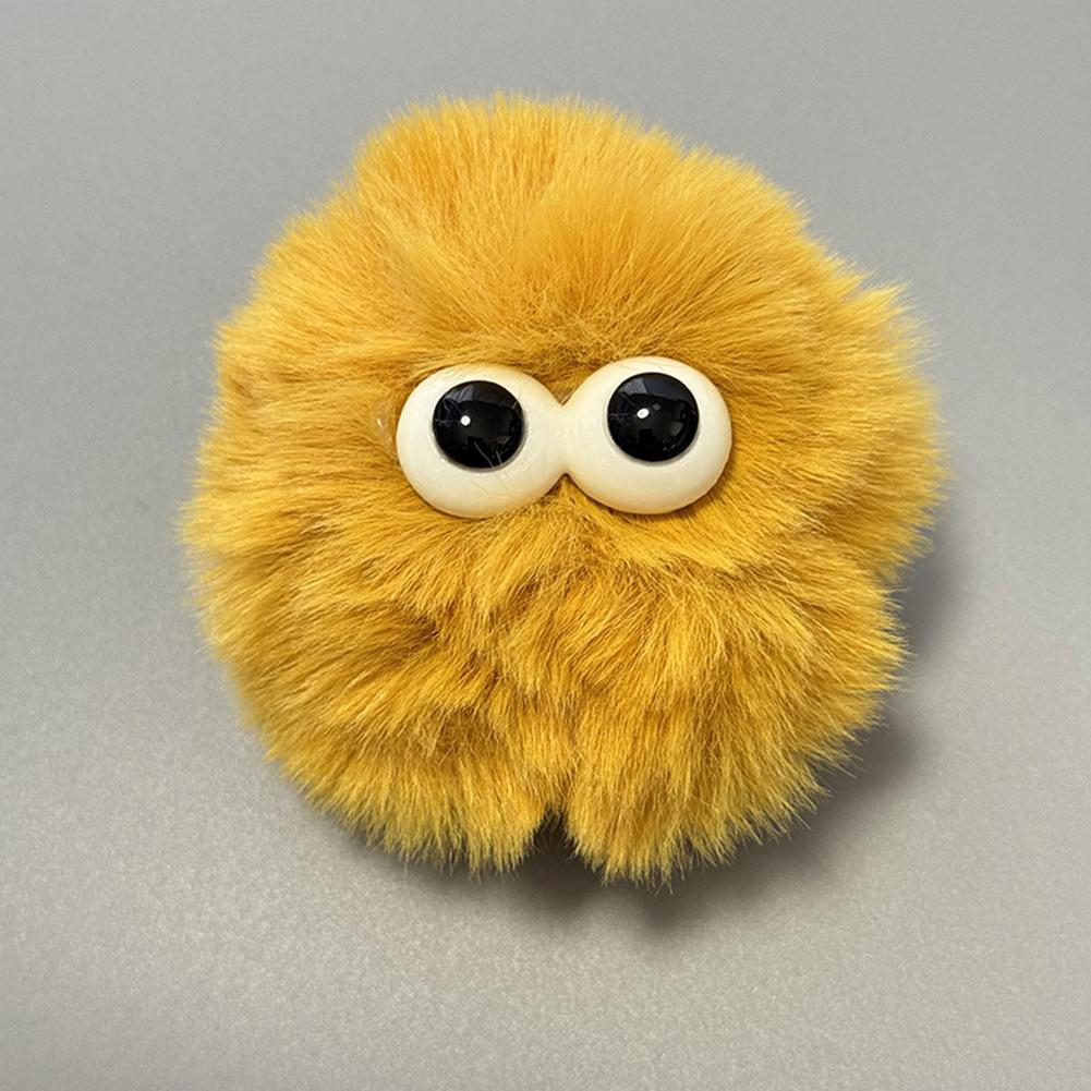 2Pcs Car Motorcycle Helmet Decoration Soft Plush Ball with Big Eyes For Motocross Full Face Off Road Helmet Sticker