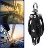 35mm/50mm Lifting Single Pulley Roller,304 Stainless Steel Single Wheel Pulley Lifting Rope Pulley Block for Kayaks