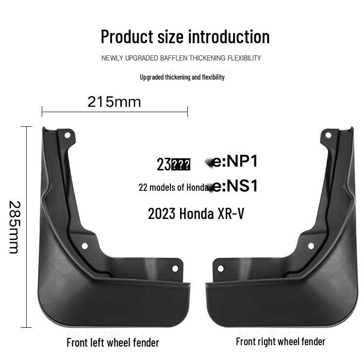 Honda e:NS1 & e:NP1 XR-V 2022-2023 Front & Rear Mudguard Car Accessories