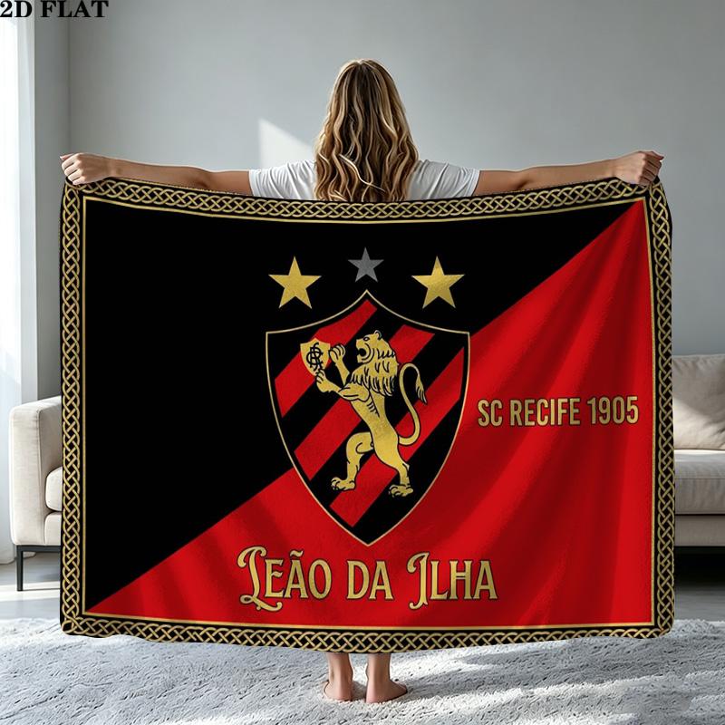 Sport Club Do Recife Print Flannel Blanket High Quality Warm Comfortable Cover for All Seasons Perfect for Gifts Home Decor