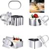 Oval Semi Raw Cheesecake Mold with Edge Baking Dessert Pudding Mousse Mold and Stainless Steel Cake Ring for Cooking Desserts