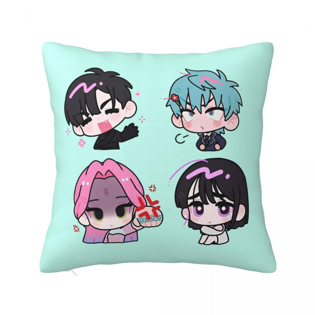 Shadow Milk Cookie Run Kingdom Square Pillow Covers Bed Car Cute Cartoon Anime Cushion Case Funny Decor Pillow Cover 4040
