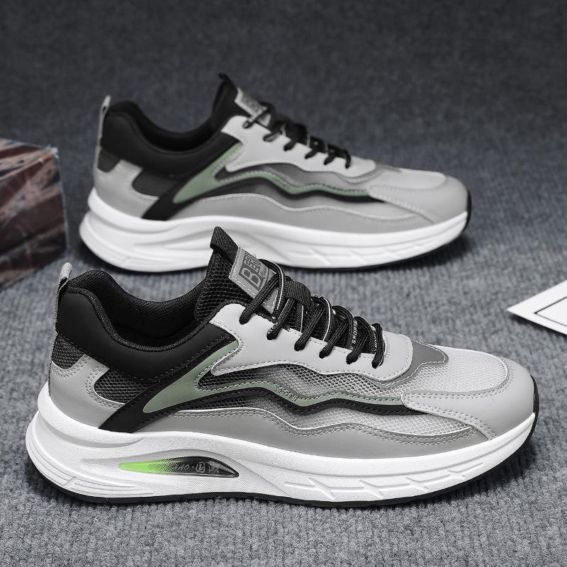 Men's shoes 2025 summer new retro leisure travel mesh breathable comfortable low-top lace-up sports style casual shoes