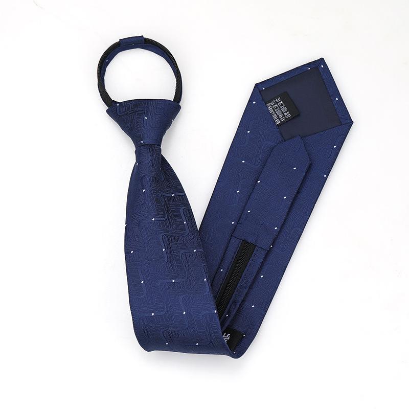 Black Zipper-Free Lazy Blue Men And Women Business Dress Interview To Work Groom Wedding Korean Version Narrow Tie