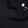 Fila Golf Series Logo Design Versatile Knitted Long Sleeve Polo Shirt Men Tops Deep-Black A11M515204F-BK