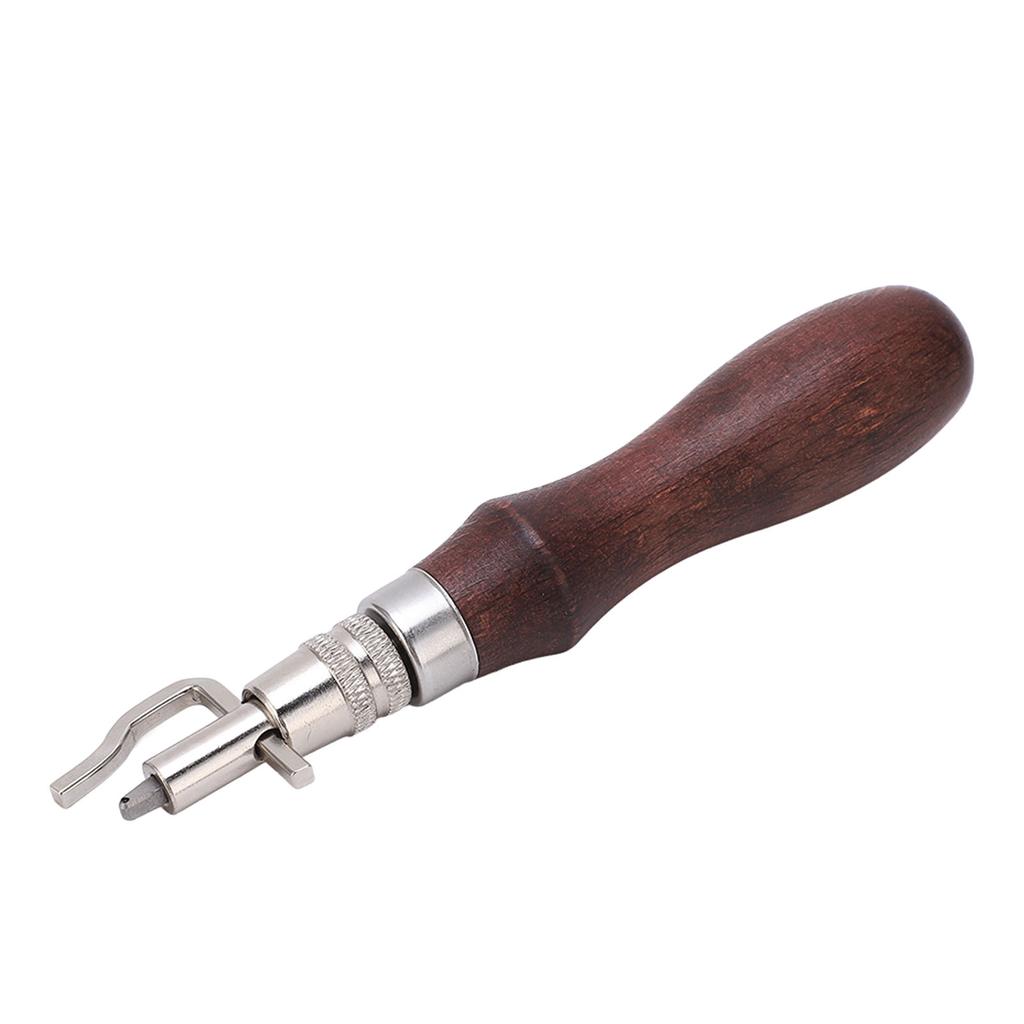 Leather Groover 7 in 1 Multipurpose Durable Wood Metal Labor Saving Strong Fixation Leather Beveler for DIY Leathercraft