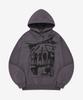 Cartoon Basketball Hoodie Purple Charcoal