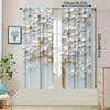 2pcs -Life Tree Floral Printed Curtains Are Suitable for Home Decoration In Bedrooms and Living Rooms