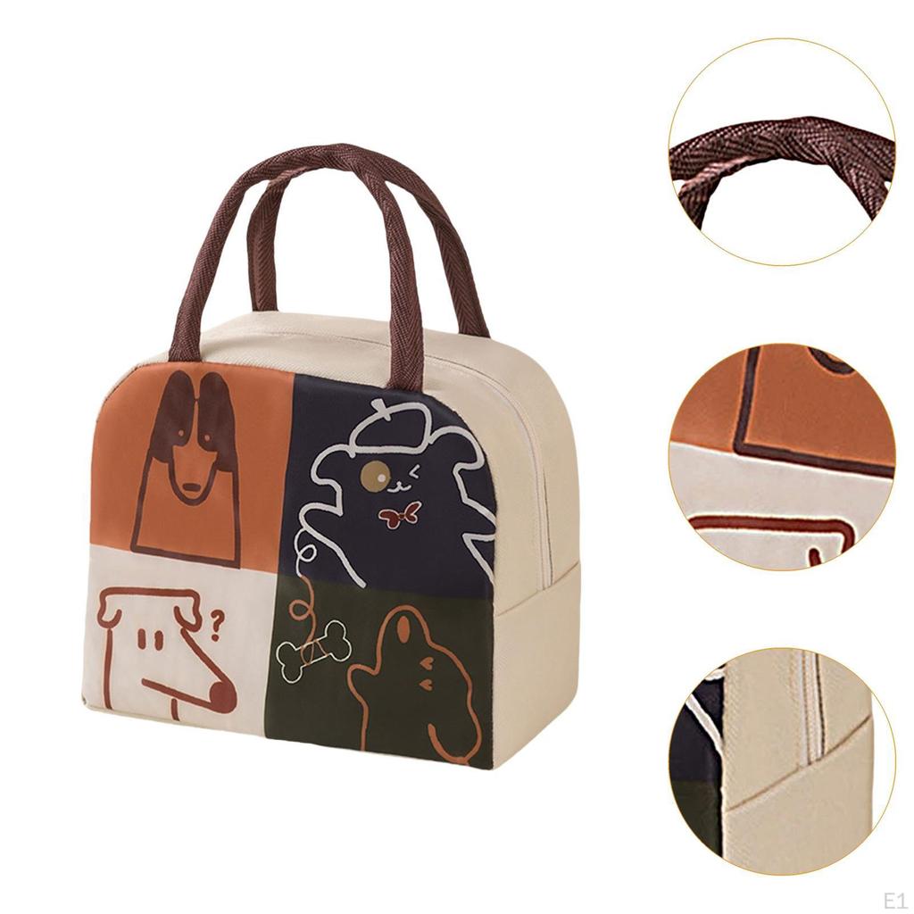 Insulated Thermal Bag Cute Lunch Box for Work Students Picnic