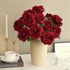 Artificial Flowers Silk Rose Brial Bouquet Fake High Quality Home Room Table Wedding Wreath Decora Outdoor Garden Diy Gifts Box