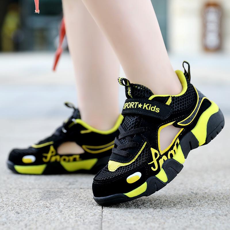 Fashion Boys Casual Shoes Summer Single Net Breathable Children Sport Shoes Leisure Trainers Rubber Kids Sneaker