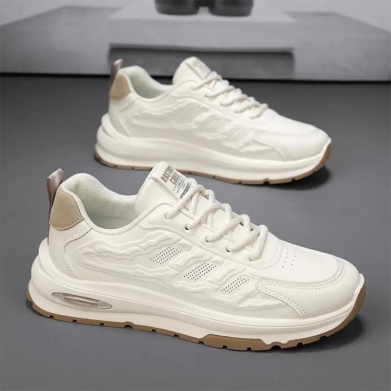 

Latest Men s Breathable Outdoor Running and Sports Shoes 2024 Spring and Autumn Versatile Luxury Casual Shoes sneakers 44 бежевый