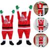 110/170cm Climbing Santa Plush Set Hanging For Window Balcony Roof Chimney 2025 Merry Christmas Gift Holiday Decor