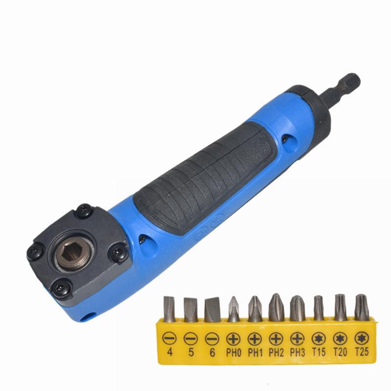 1/4 Right Angle Adapter for High Torque in Tight Spaces - Electric Drill/Screwdriver Tool