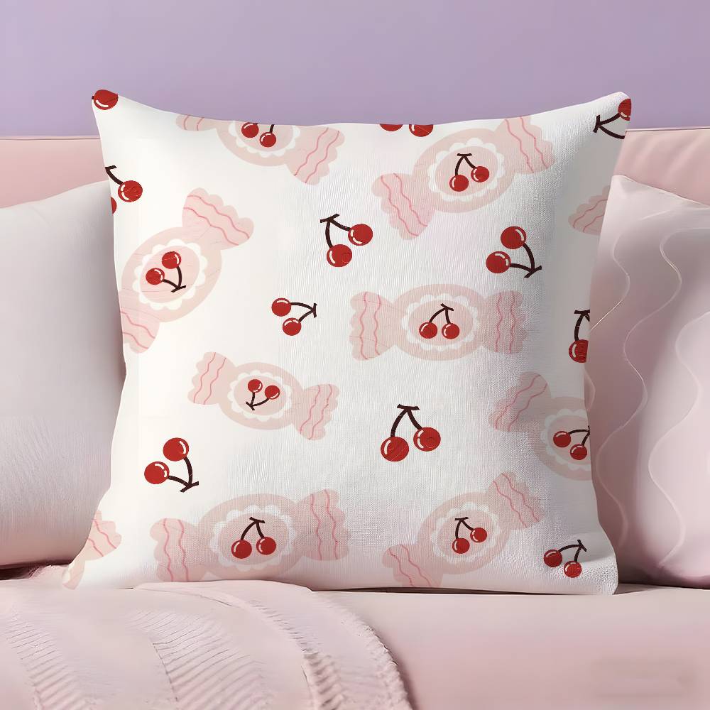 sweet pink candy Pillow Case  Ultra Soft Skin Friendly Fabric Cloud Like Comfort & Concealed Zipper